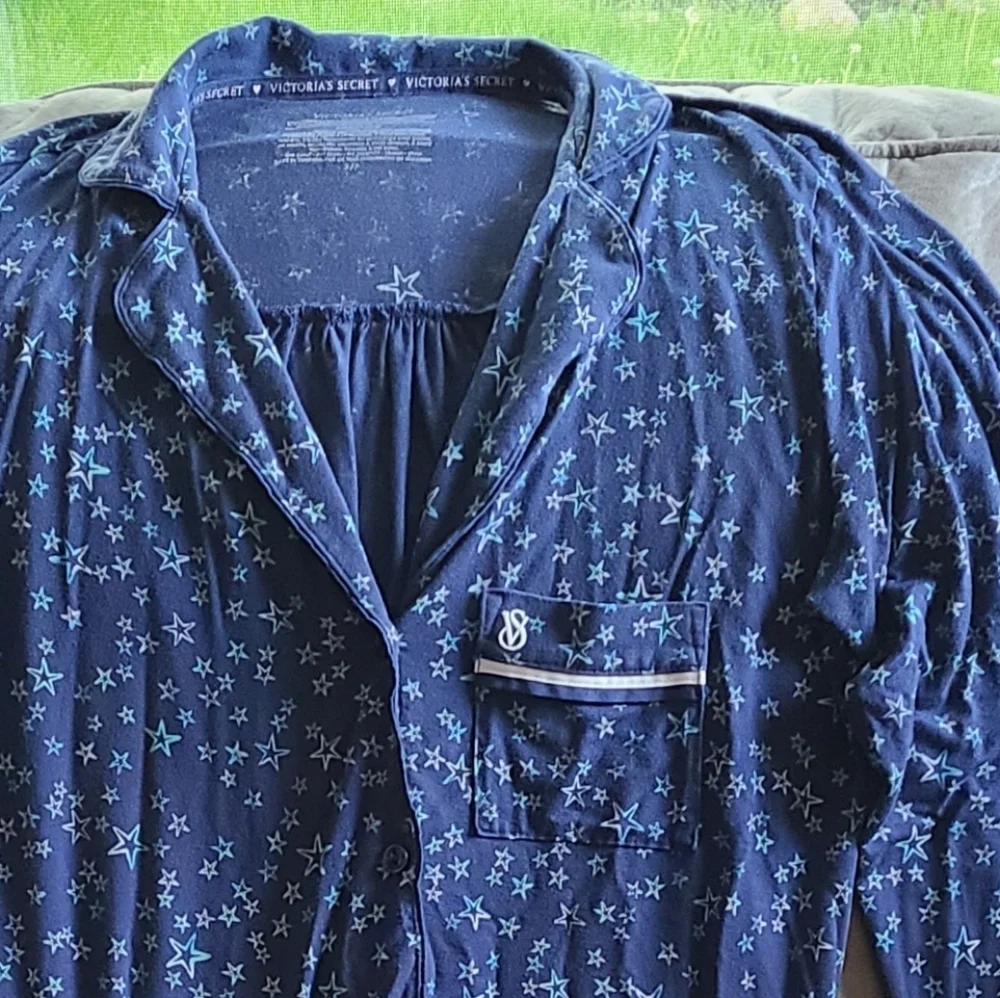 Victoria's Secret‎ sleepshirt blue Nightgown ladies Small